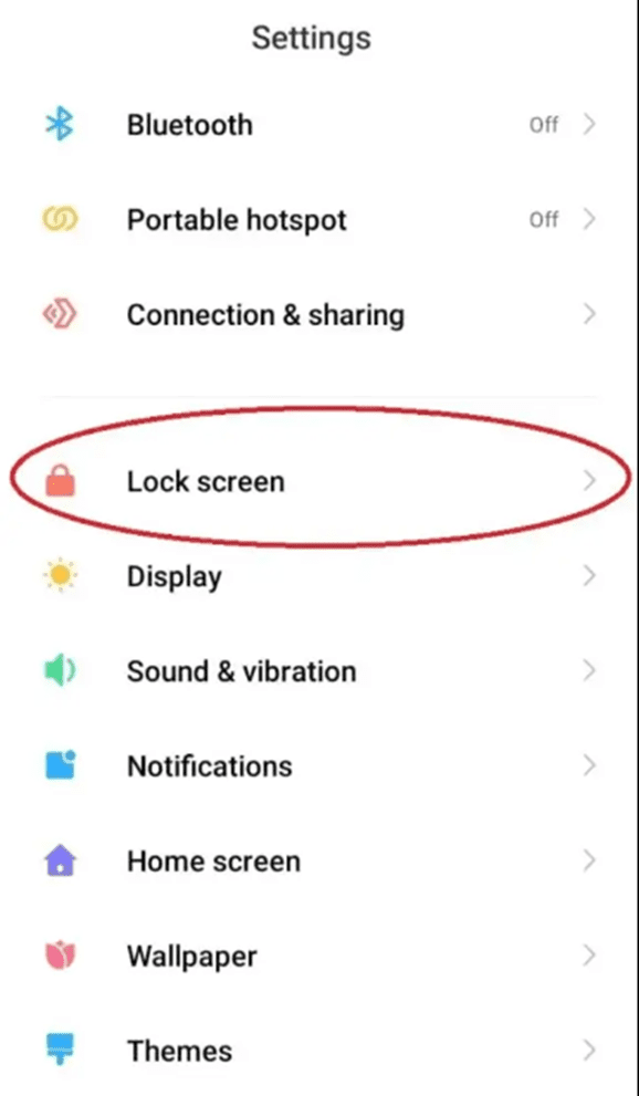 Step 2 of How to Remove Glance from Lock Screen in Realme C30
