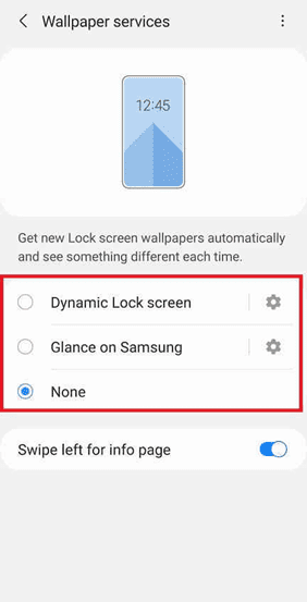 Step 4 of How to Remove Glance from Lock Screen in Samsung A23